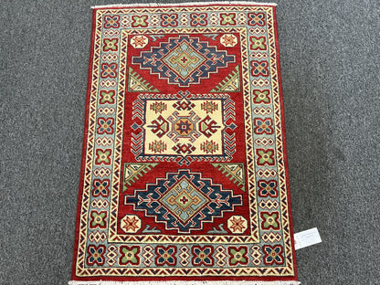 3X4 Kazak Handmade Wool Rug # 13350