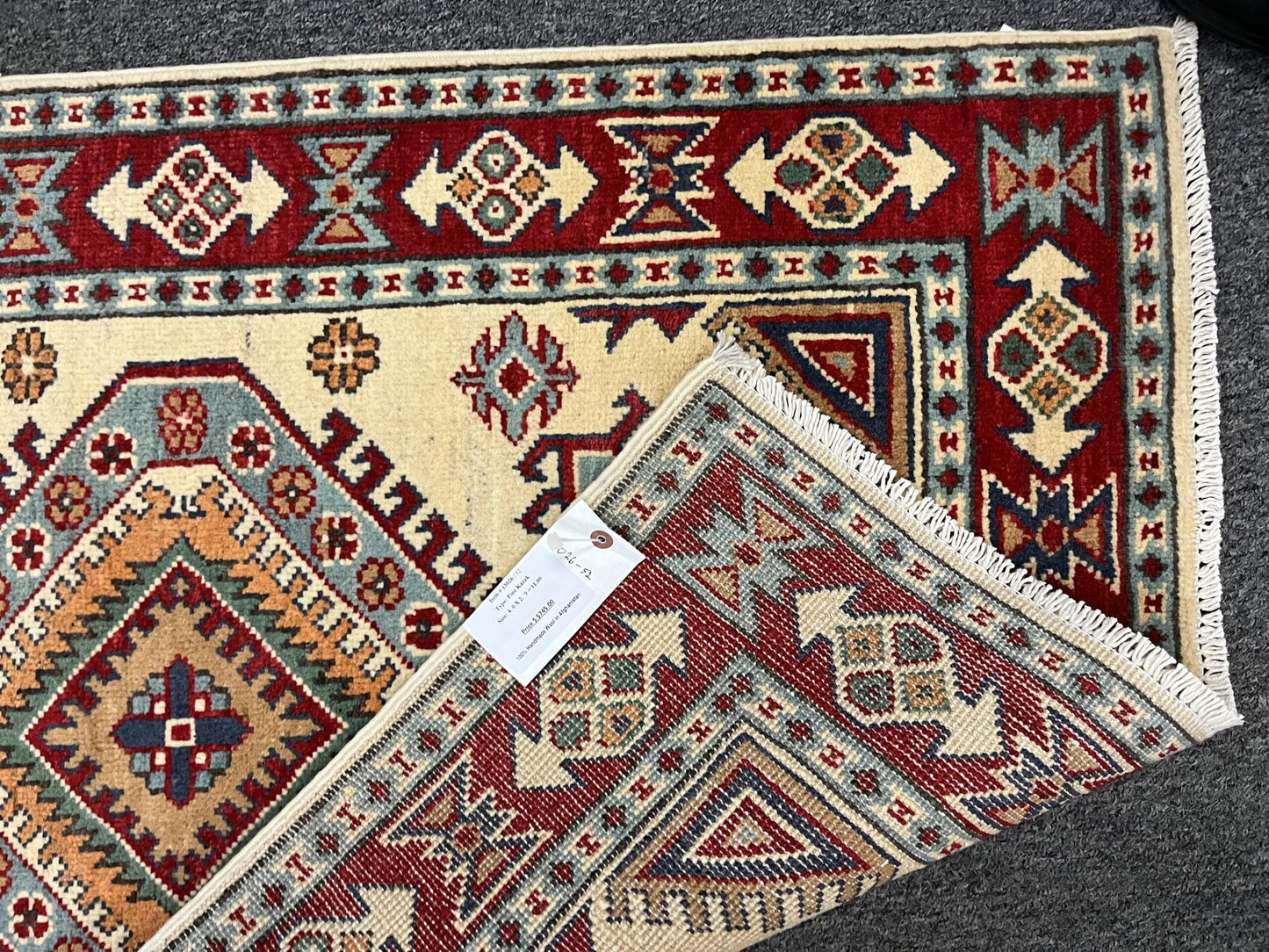 3X4 Beige Kazak Handmade Wool Rug # 13026