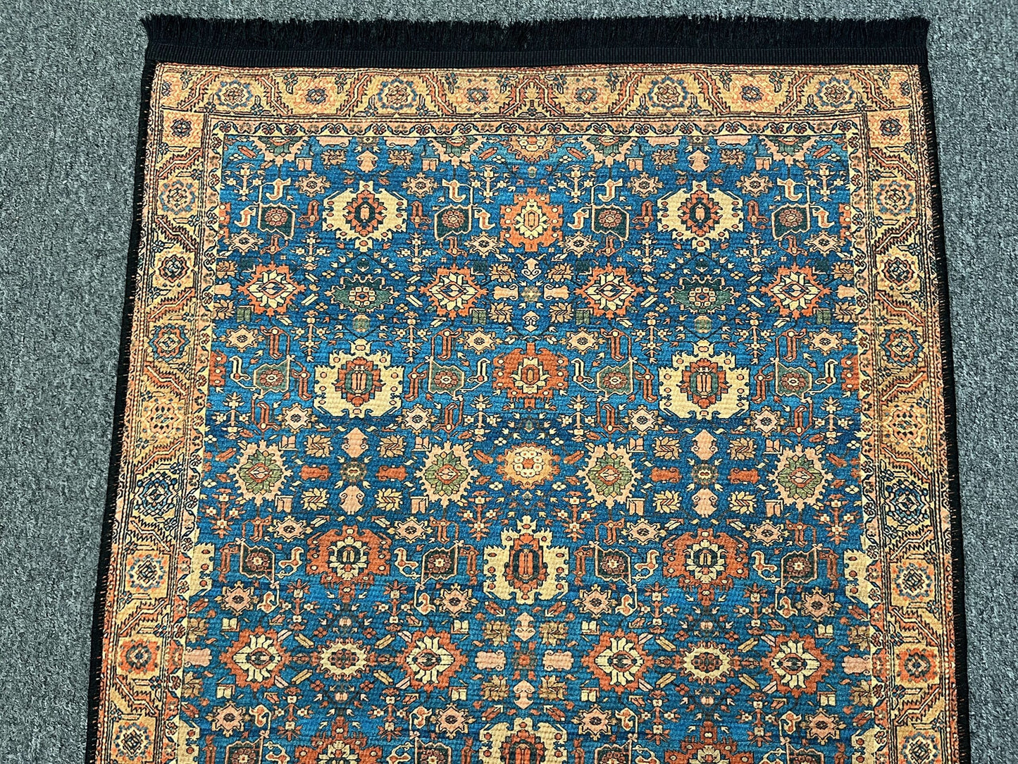 Light Blue Machine Washable Area Rug